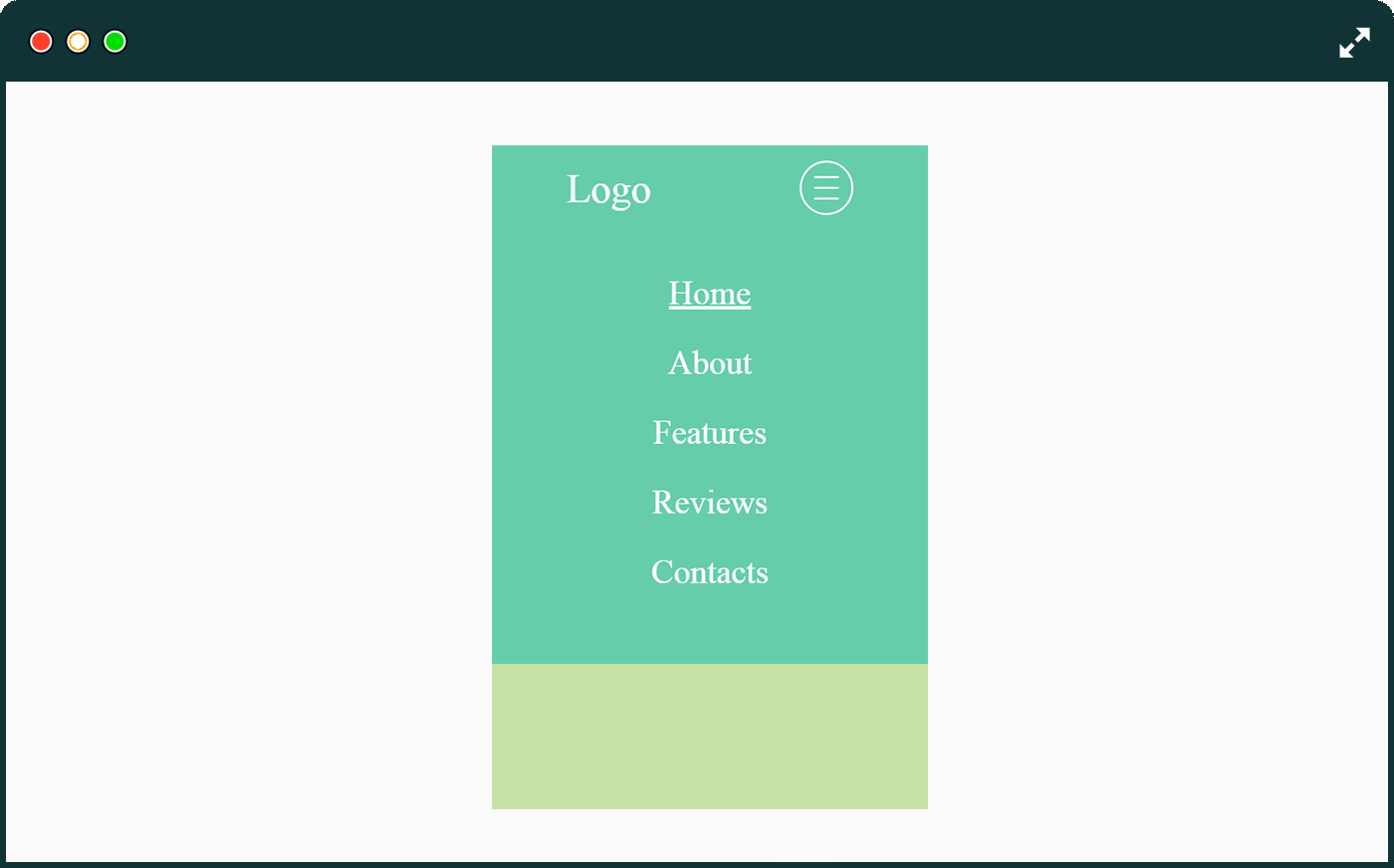 site mobile menu